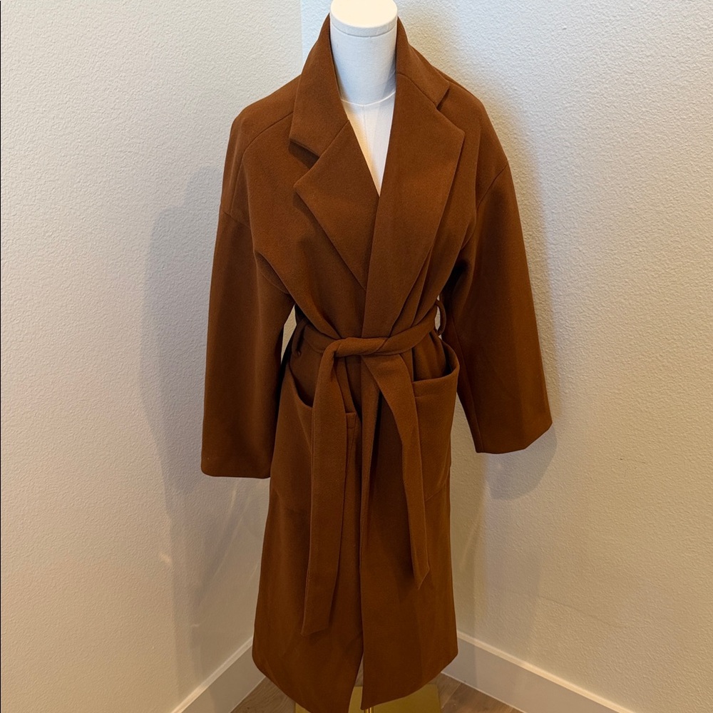 ANIMARI Brown Belted Trench Coat